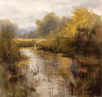 Tahir Bilal Ummi, 18 x 18 Inch, Oil on Canvas, Landscape Painting, AC-TBL-128 Tahir Bilal Ummi, 18 x 18 Inch, Oil on Canvas, Landscape Painting, AC-TBL-128